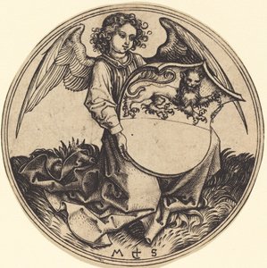 Scudo con Leone, Tenuto da Angelo da Martin Schongauer