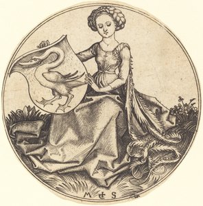 Scudo con Cigno, Tenuto da Donna