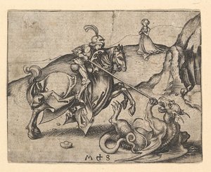 San Giorgio che uccide il drago da Martin Schongauer