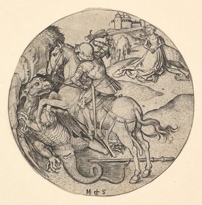 San Giorgio che uccide il drago, ca. 1435-1491 da Martin Schongauer