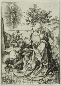 San Giovanni Evangelista a Patmos da Martin Schongauer