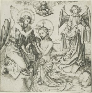 Il Battesimo di Cristo da Martin Schongauer