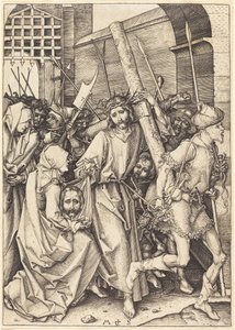 Il trasporto della croce con Santa Veronica da Martin Schongauer