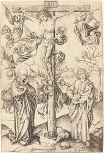 La crocifissione con quattro angeli da Martin Schongauer