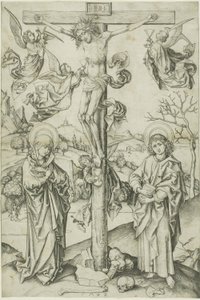 La crocifissione con quattro angeli da Martin Schongauer
