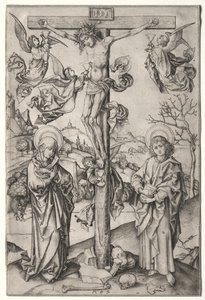 La crocifissione con quattro angeli