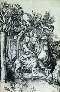 La fuga in Egitto da Martin Schongauer