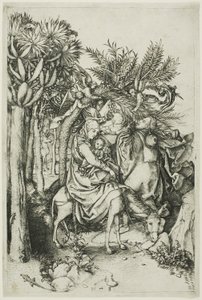 La fuga in Egitto da Martin Schongauer