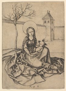 La Madonna e il Bambino nel cortile, ca. 1435-1491 da Martin Schongauer
