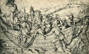 Il martirio di Santa Orsola e delle sue compagne, c1450, 1943 da Martin Schongauer