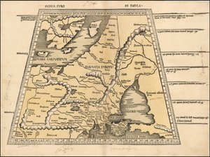 Carta del 1513 di Baltico, Scandinavia, Polonia ed Europa orientale di Martin Waldseemüller