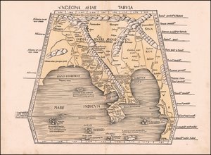 1513 della carta del sud-est asiatico, della Cina e dell