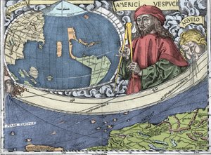 VESPUCCI, Amerigo (1454-1512). Esploratore italiano e cartografo nella 