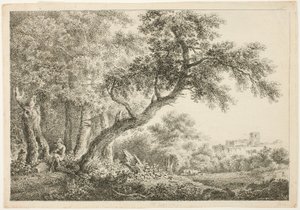 Viandante che riposa nella foresta da Martin von Molitor