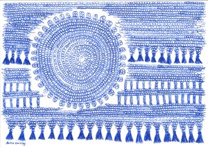 Uncinetto inchiostro blu