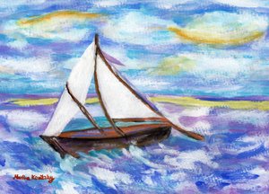 La barca da pesca (Omaggio a Vincent van Gogh) da Martina Konitzky