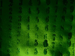 Timbro Numeri Verde