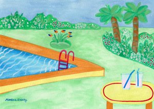 Prima della pioggia in piscina da Martina Konitzky