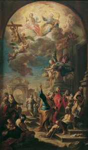 Gli apostoli Pietro e Giovanni guariscono uno zoppo da Martino Altomonte