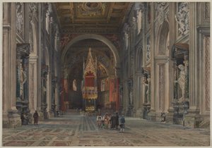 Interno di San Giovanni in Laterano, Roma, c. 1896 da Martino del Don