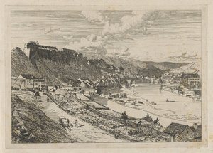 Veduta di Bouillon da Martinus Antonius Kuytenbrouwer jr.