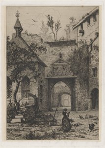 Ingresso del castello di Hollenfeltz da Martinus Antonius Kuytenbrouwer jr.