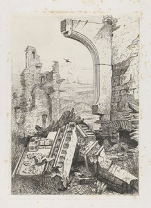 Rovina del castello di Bourscheid da Martinus Antonius Kuytenbrouwer jr.