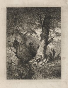 Guerrieri riposanti sotto un albero da Martinus Antonius Kuytenbrouwer jr.