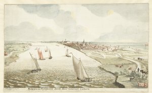 Veduta delle fortificazioni di Nimega sul Waal da Martinus Berkenboom