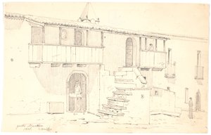 Strada a Grotta Minarda in Abruzzo da Martinus Rørbye