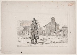 Peter Collet presso la miniera di rame di Buskerud, Norvegia da Martinus Rørbye