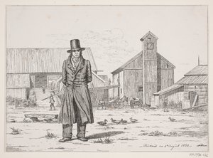 Peter Collet presso le miniere di rame di Buskerud in Norvegia da Martinus Rørbye