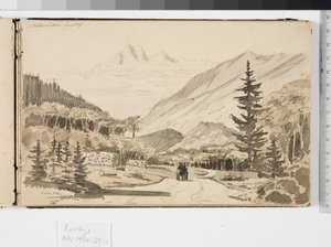 Paesaggio alpino da Martinus Rørbye