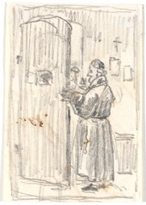 Un Ecclesiastico a una Porta Socchiusa