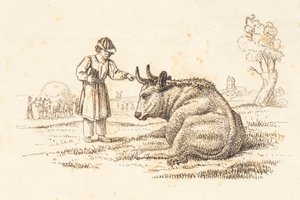 Illustrazione per "Cinquanta favole per bambini" di Hey da Martinus Rørbye