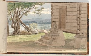 Paesaggio con baita da Martinus Rørbye