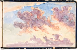 Studio del cielo. Un cielo al tramonto da Martinus Rørbye