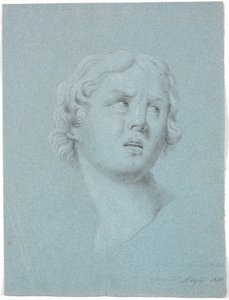 Studio di testa di donna, girata 3/4 a destra