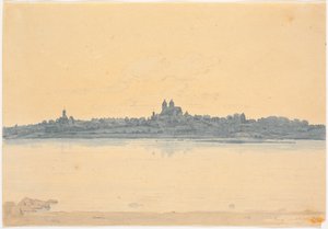 Viborg vista da Asmild Klosterhave vicino a Søndersø da Martinus Rørbye
