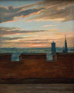 Veduta di Copenaghen al tramonto