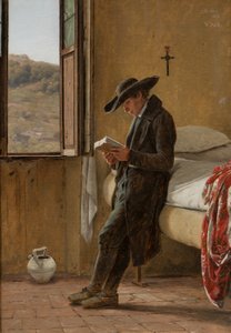 Giovane clero che legge da Martinus Rørbye