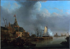 Olandese: Il bombardamento di Dordrecht da parte dei francesi il 24 novembre 1813