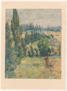 Paesaggio con contadino a riposo vicino a un cavallo da Martinus van Andringa