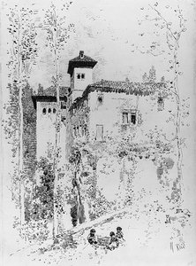 Disegno preparatorio per "Torre delle Dame"