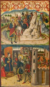 San Cristoforo incontra Satana, San Cristoforo davanti al re di Licia da Martín de Soria