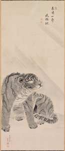 Tigre nel Vento e nella Pioggia