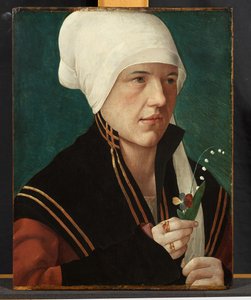 Ritratto di una donna con mughetto e viola del pensiero, 1510-20 da Marx Reichlich