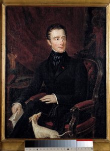 Ritratto del poeta francese Alphonse de Lamartine