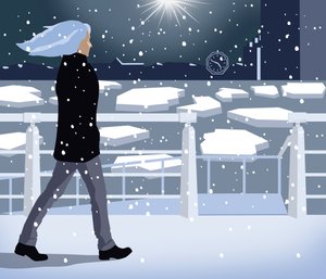 Passeggiata fluviale invernale, 2015 (digitale)