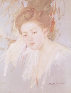 Testa di una giovane ragazza da Mary Cassatt